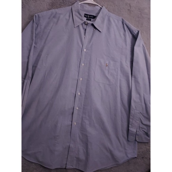 Polo Ralph Lauren Other - Polo Ralph Lauren Shirt Men 3XLT 3XL TALL Flesh Pony Iconic Chambray Blue Preppy